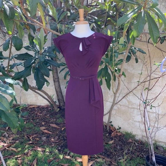 Stop Staring Dresses & Skirts - Stop Staring Eggplant Key Hole Dress Size Medium